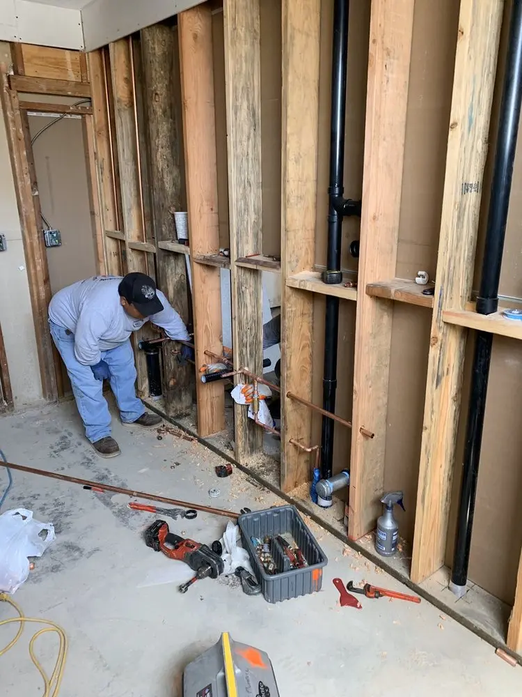 Commercial rough-in plumbing for Gas Line Repair in Cloverleaf